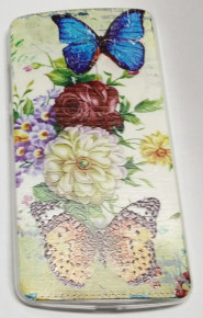 Силиконов гръб ТПУ за Lenovo A7010 / Vibe X3 lite шарени пеперуди и цветя